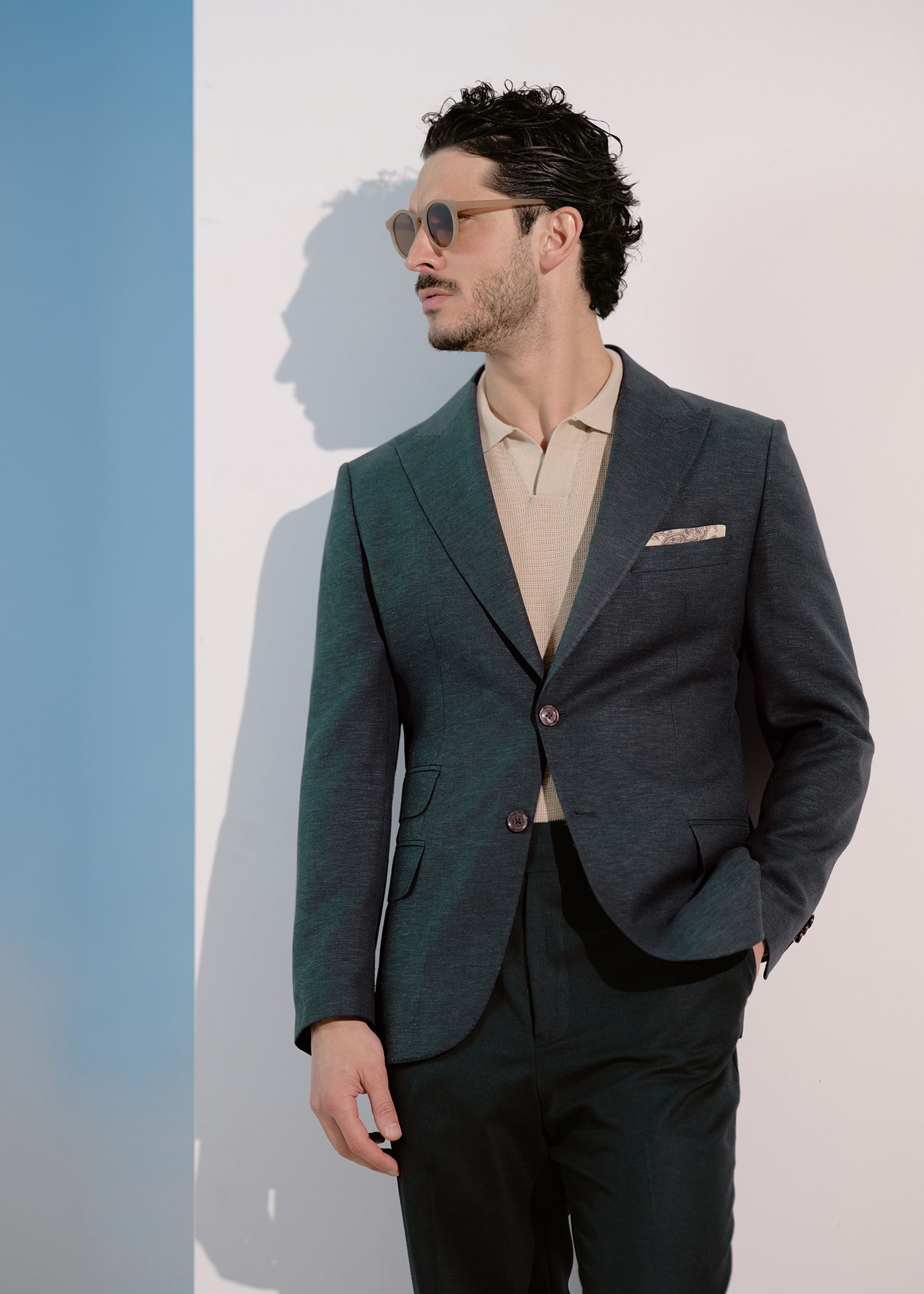 کت لینن Double Pocket