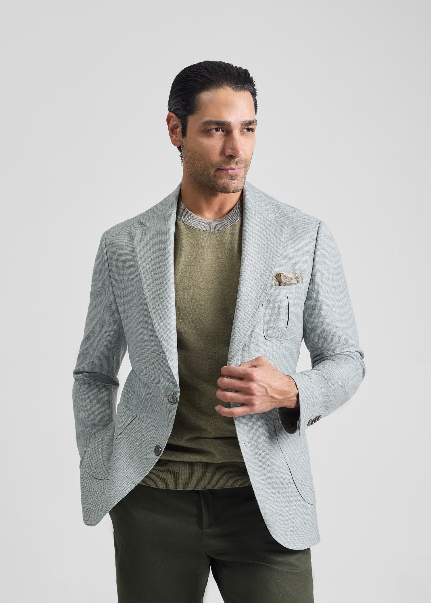 کت دو دکمه لینن 2510253