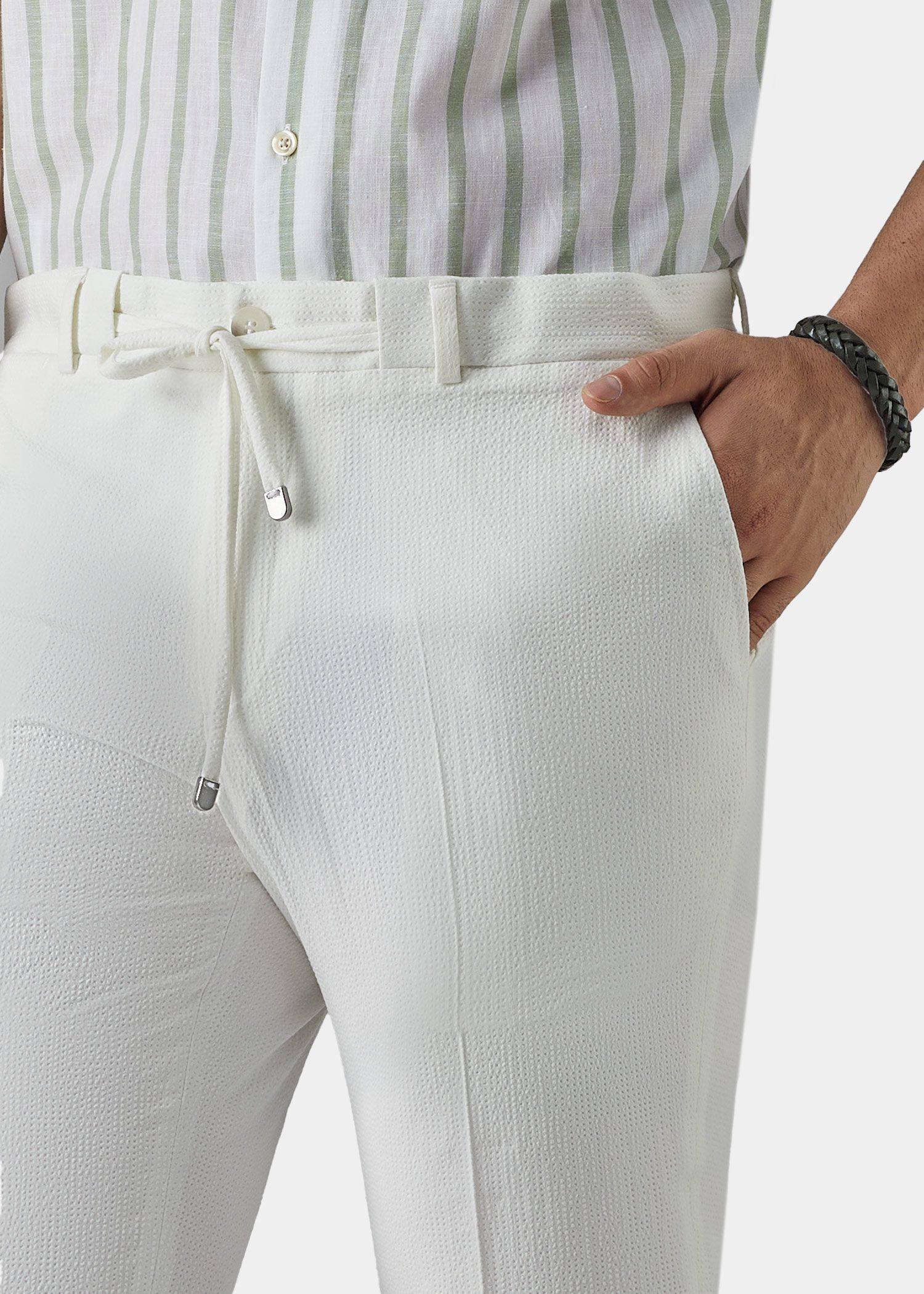 شلوار پارچه ای کمربند دار 2412506