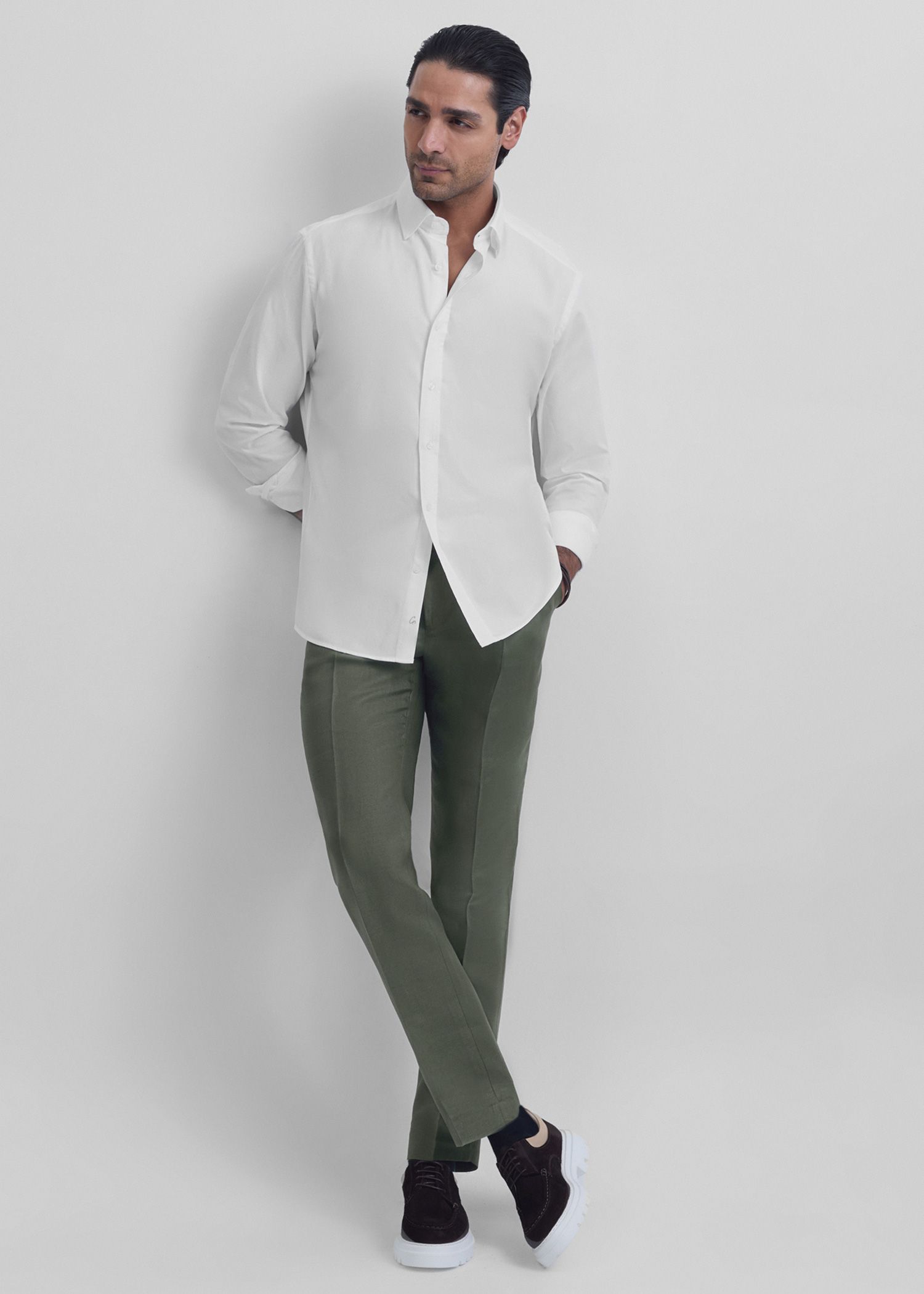 شلوار سگک دار لینن 2512507