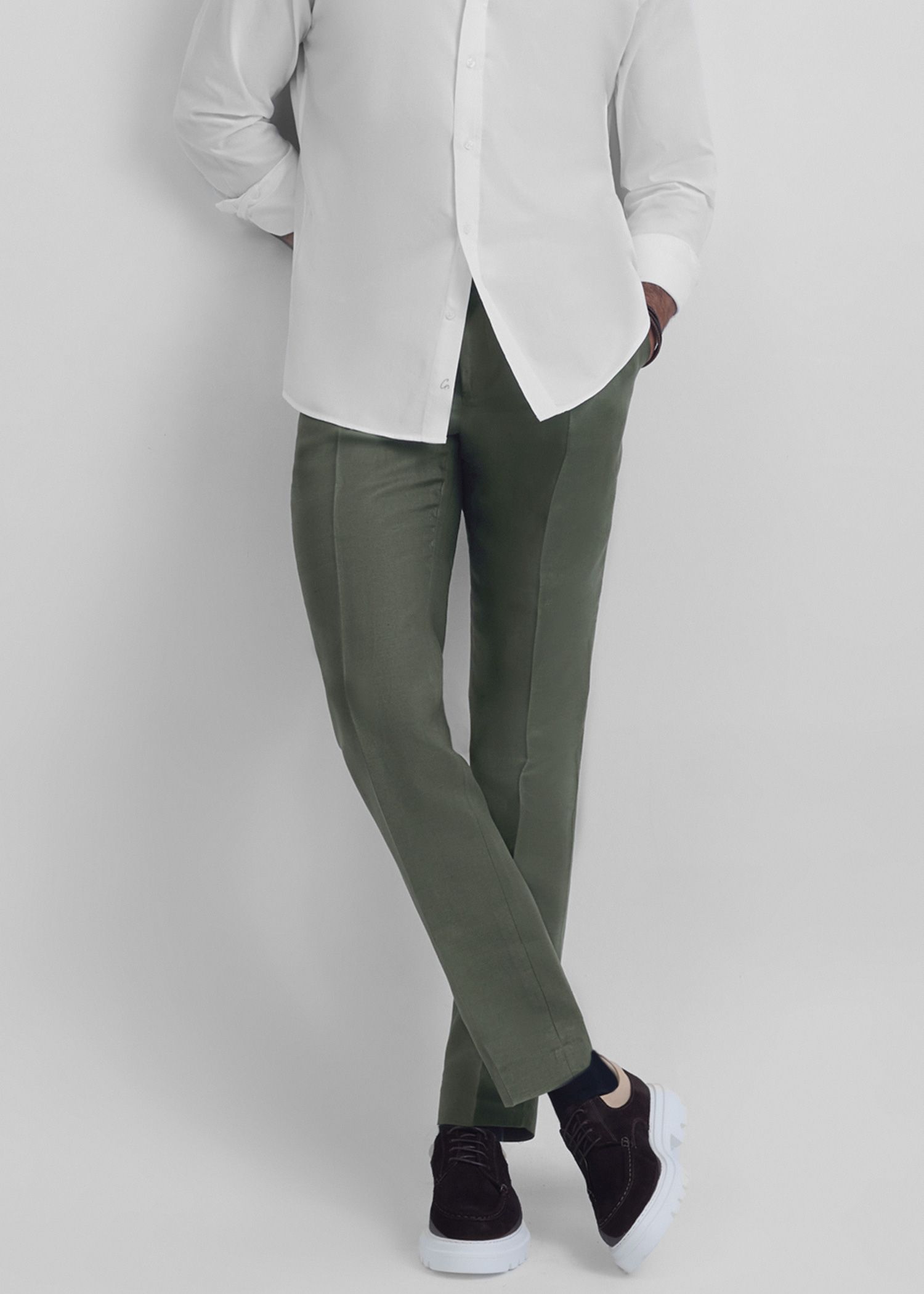 شلوار سگک دار لینن 2512507