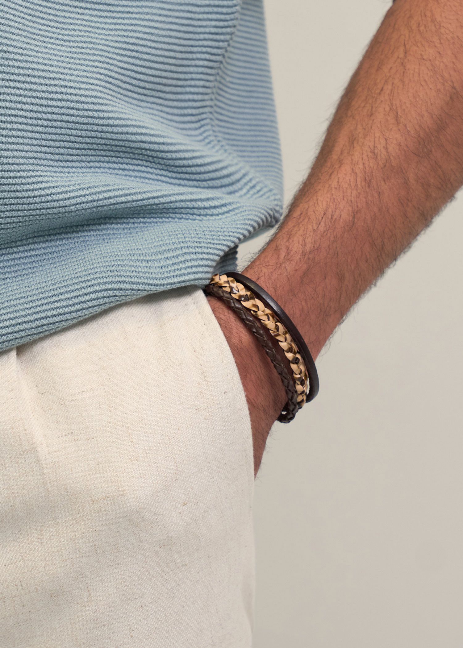 شلوار کمربند دار لینن 2512553