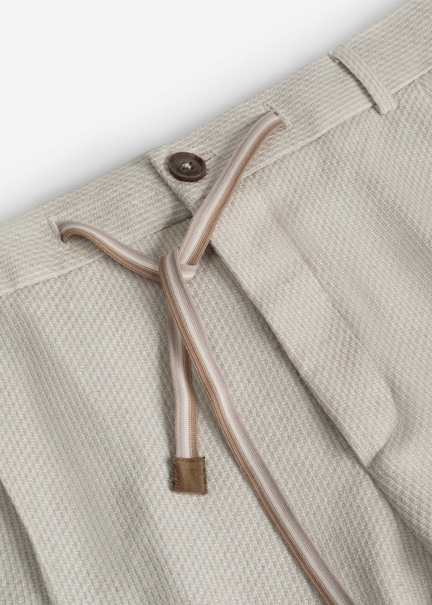 شلوار کمربند دار لینن 2512553