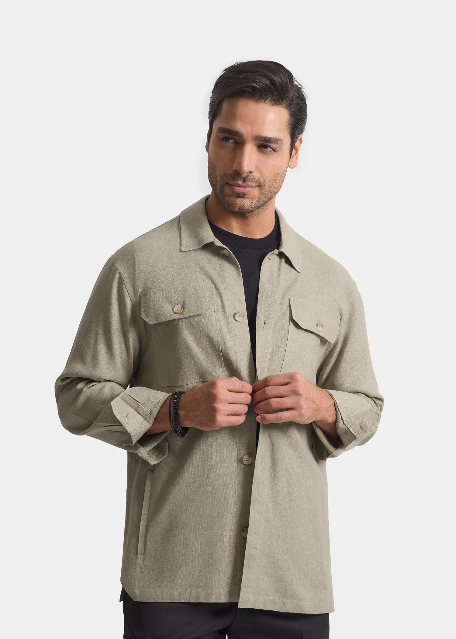 شکت دو جیب لینن 2413905