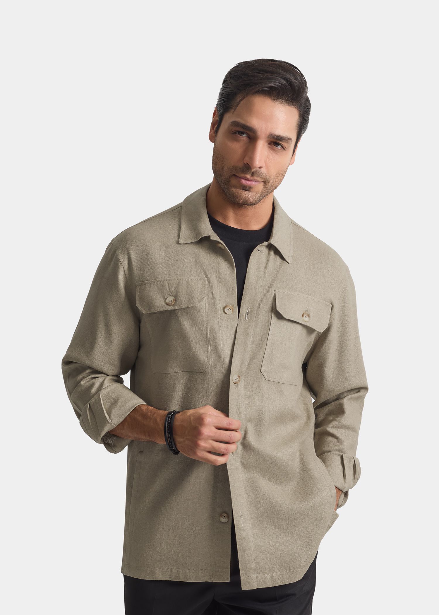 شکت دو جیب لینن 2413905