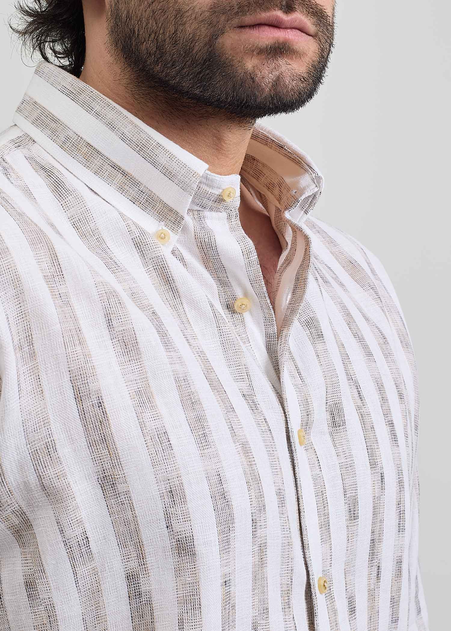 پیراهن راه راه لینن 2510102