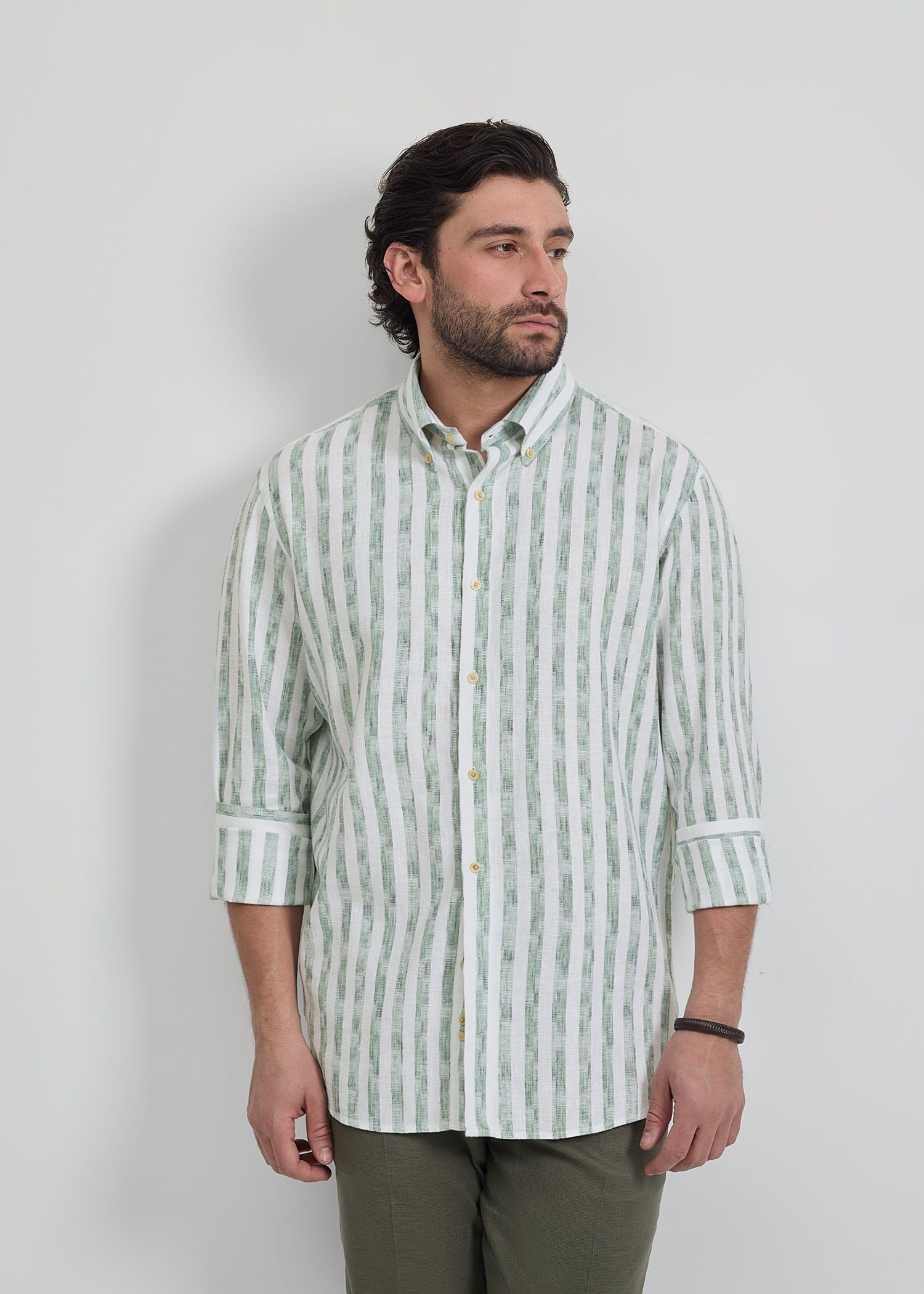 پیراهن راه راه لینن 2510102