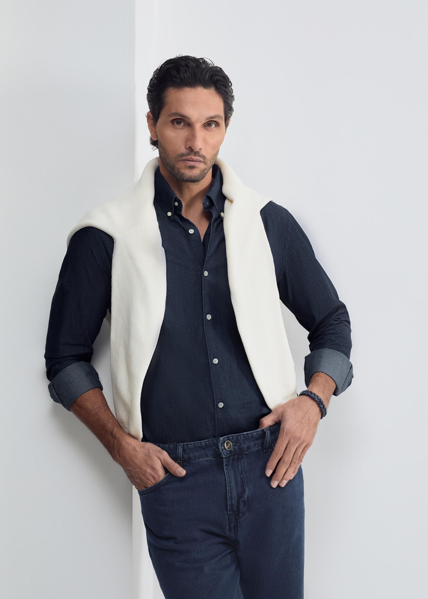 پیراهن سرمه ای