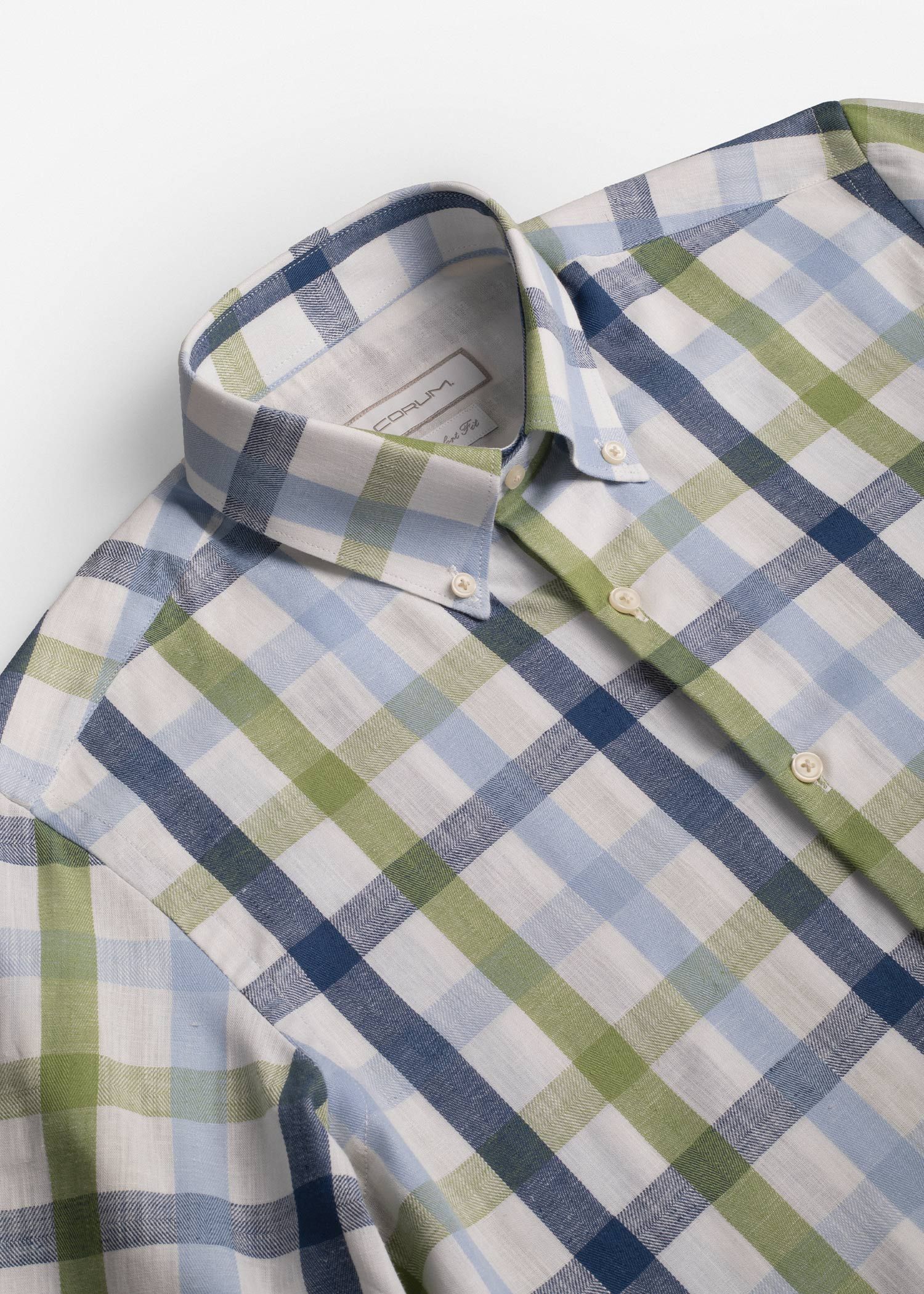 پیراهن چهارخانه لینن 2510130