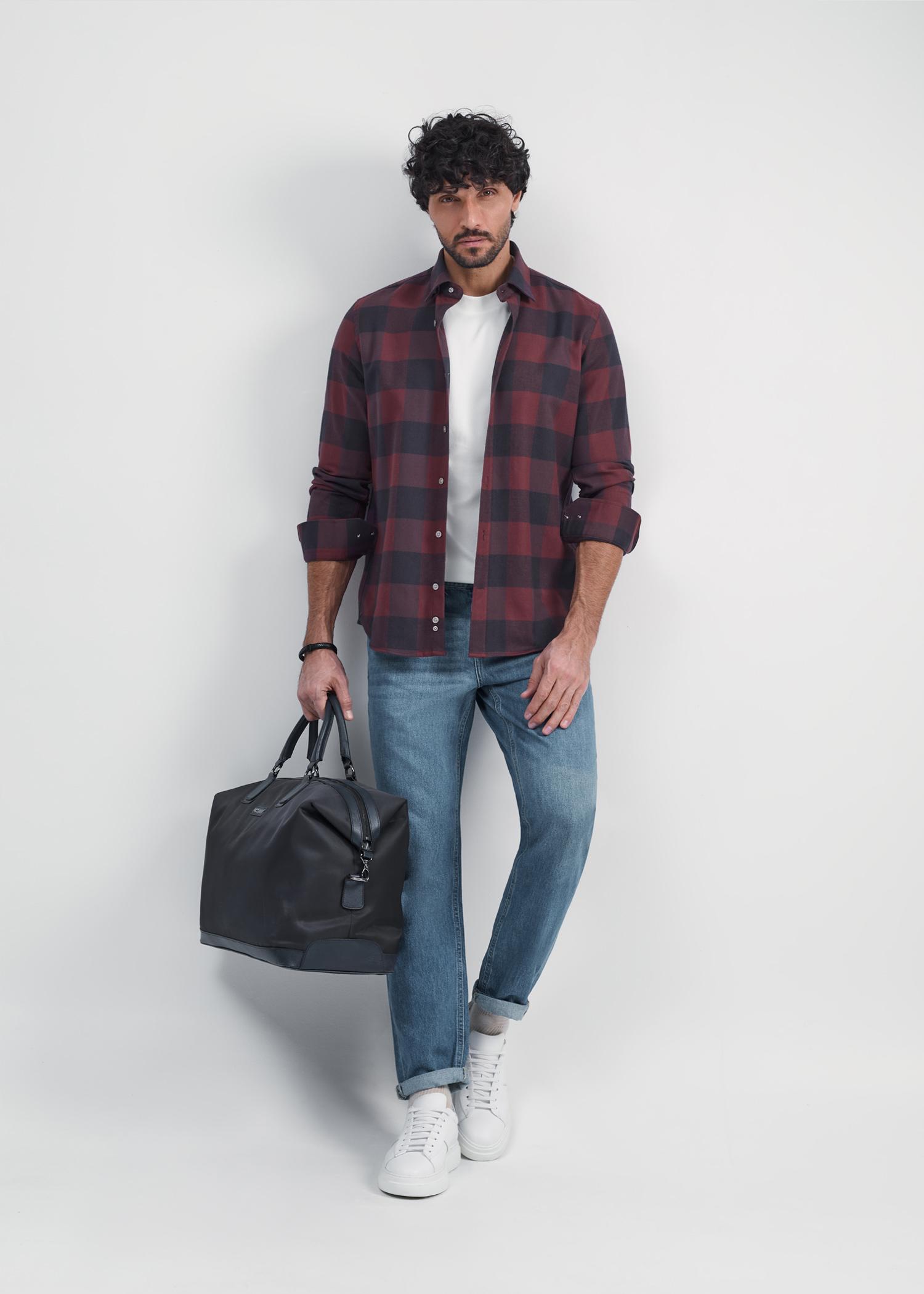 پیراهن سرمه ای زرشکی